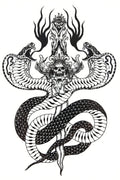 Twin Cobra Skull Occult