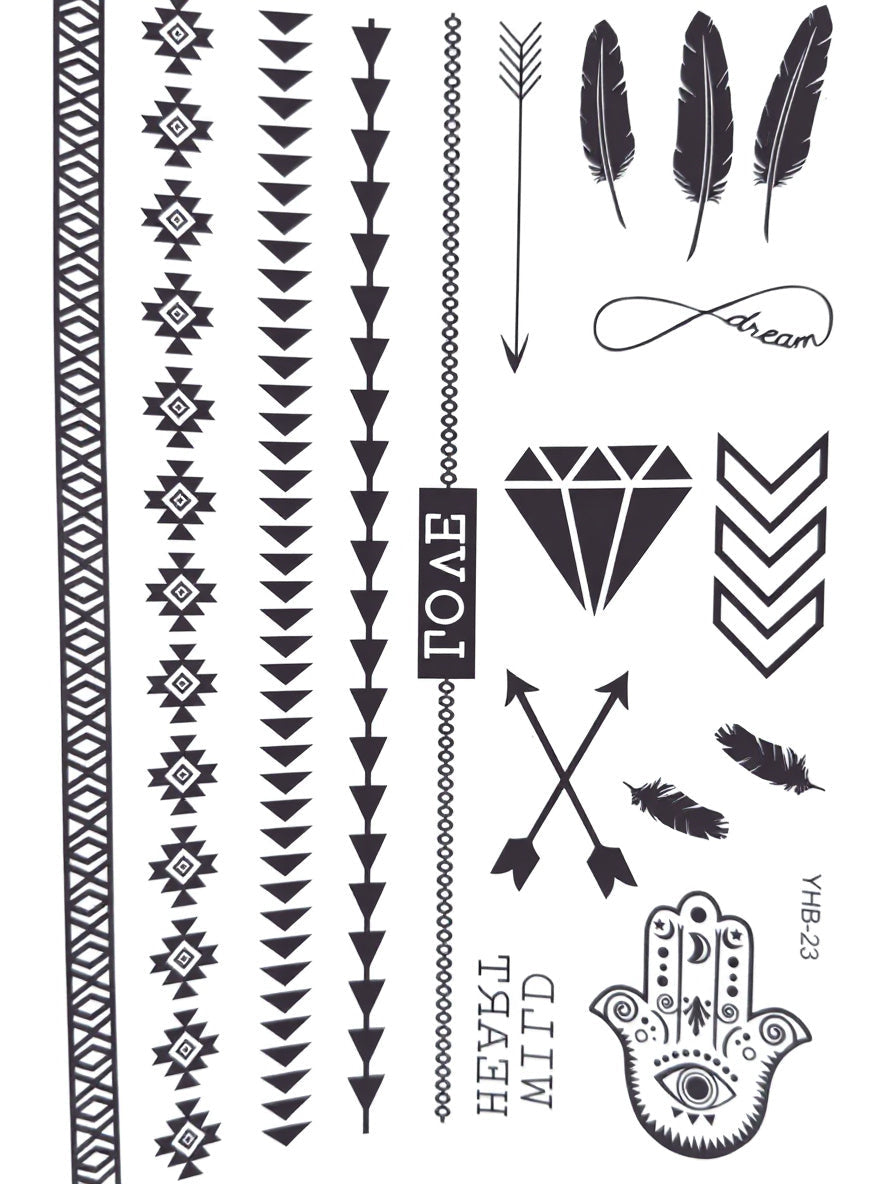 Boho Hamsa Arrows Bracelet Set
