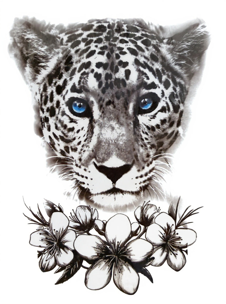 Cheetah Blue Eyes Cherry Blossom