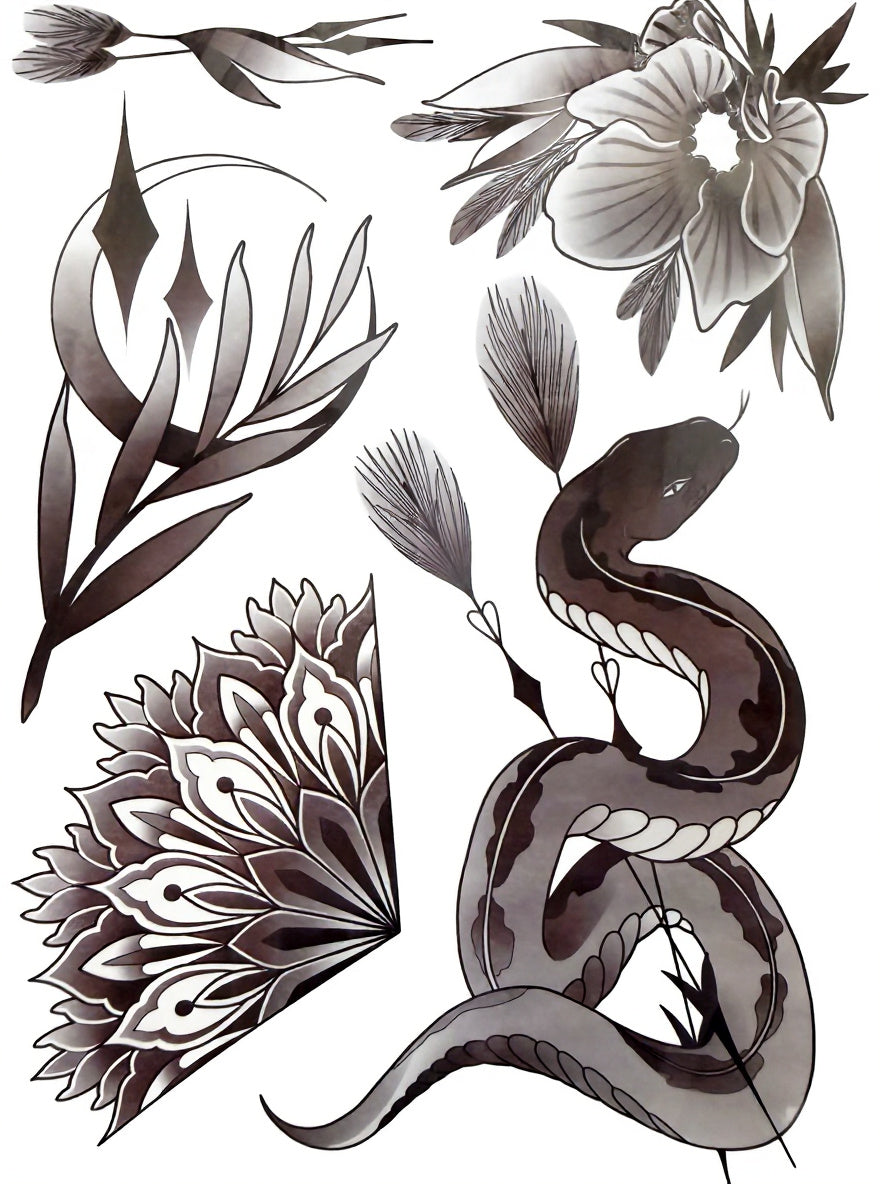 Snake and Botanical Art Set