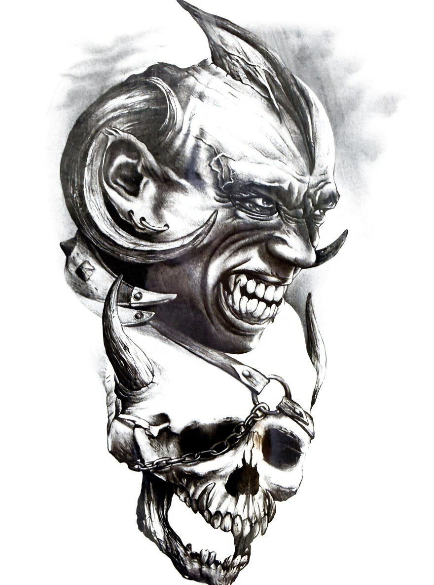 Demon Holding Skull Gothic