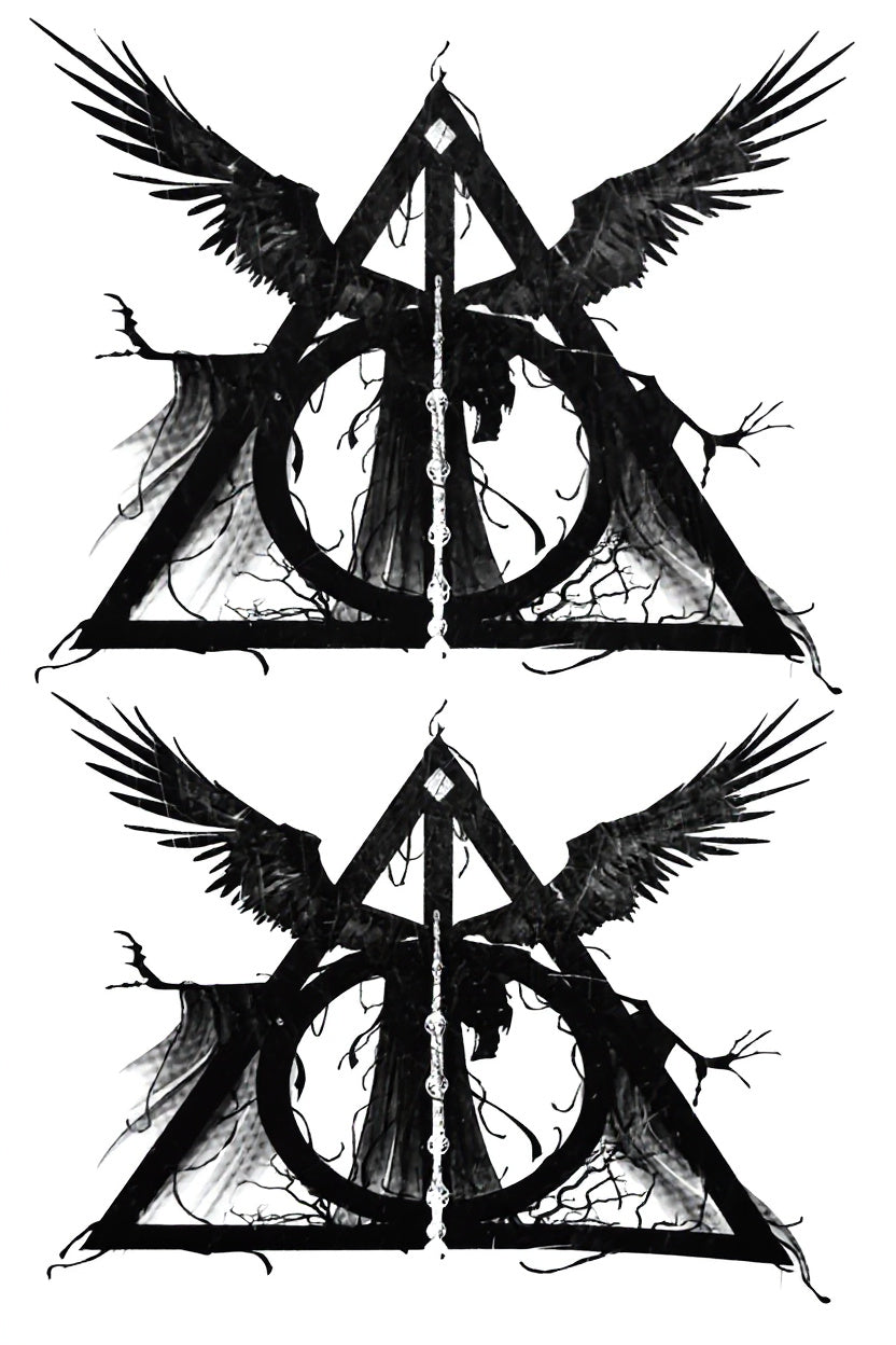 Dark Raven Symbol Tattoo