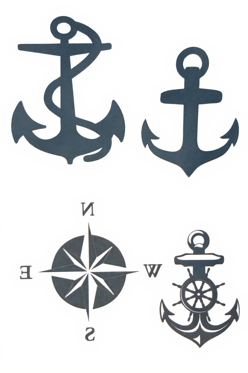 Nautical Anchor & Compass Set