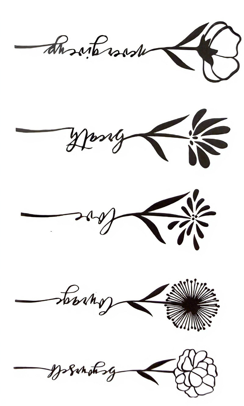Inspirational Flower Words Set