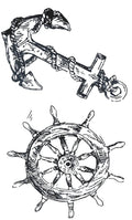 Anchor and Ship Wheel Nautical