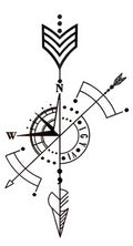 Geometric Arrow Compass