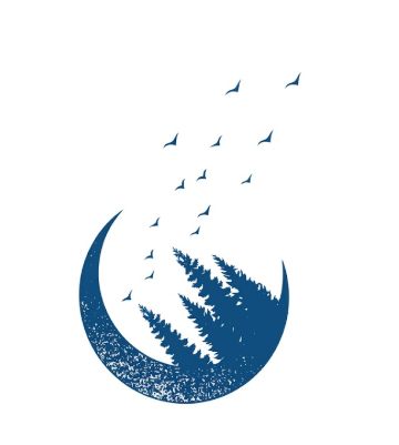 Moon & Forest Birds Tattoo