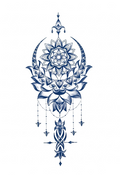 Lotus Moon Mandala Tattoo