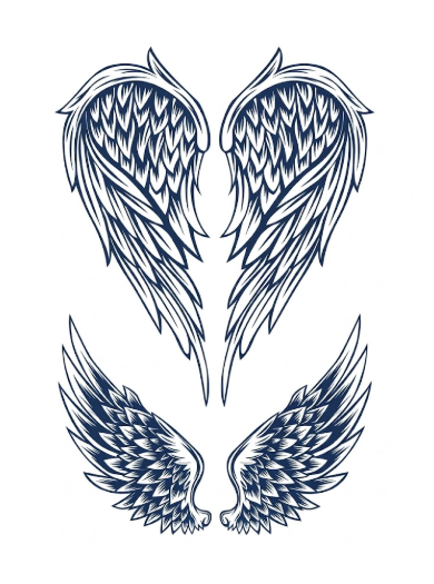 Angel Wings Duo Tattoo