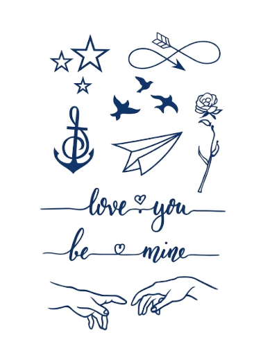 Love You Romantic Mini Tattoo Set