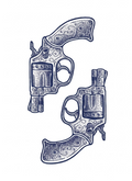 Ornate Revolver Duo Tattoo