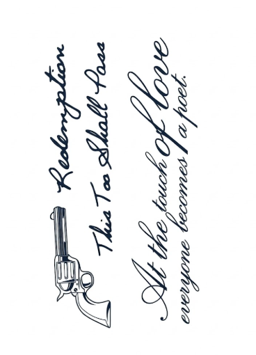 Poetic Cursive Script Tattoo Set