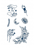 Mystical Hands & Botanical Floral Set