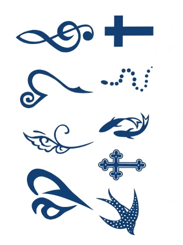 Mixed Mini Symbols Tattoo Set