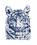 Blue Tiger Portrait Tattoo