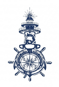 Lighthouse Anchor & Compass Tattoo
