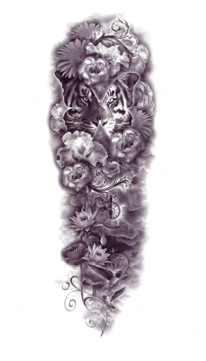 Tiger & Floral Sleeve