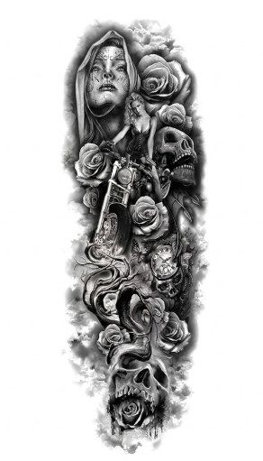 Day of the Dead Biker Sleeve