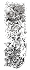 Koi & Chrysanthemum Sleeve
